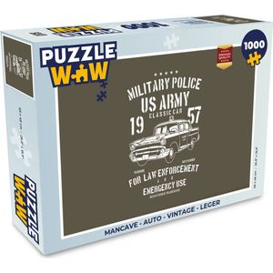 Puzzel Mancave - Auto - Vintage - Leger - Legpuzzel - Puzzel 1000 stukjes volwassenen