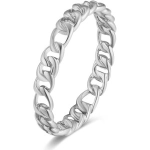 Twice As Nice Ring in zilver, figaro 56