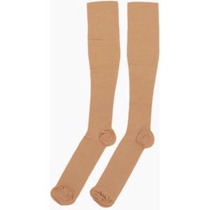 Steunkous, compressiekous met rits en open teen