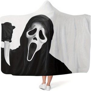 Plaid - Hoodie Deken Met Mouwen - Onesie - Fleece Blanket - Knuffeldeken - Dames - Heren - Kinderen - Extra Warm - Scream