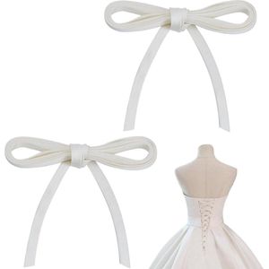 Stuks Trouwjurk Rits Vervanging Verstelbaar Corset Tie Terug Vastrijgen Bandjes Extender Satijnen Lint Jurk Koord Corset Kit Loops voor Bruids Korset Prom Jurk Riem DIY Craft Beige - Content 2 Items .