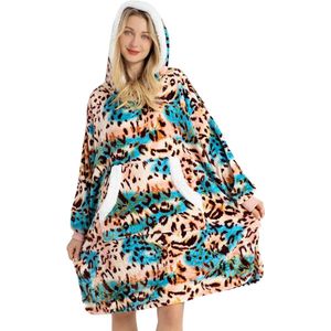 Oversized hoodiedeken met gigantische zak – ultrazachte met capuchon voor volwassenen – voel je warm, knus en omarmd knuffeltrui voor dames en heren ,