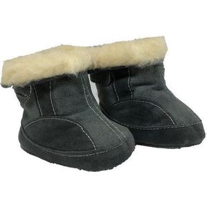 La Petite Couronne Babylaarzen Suedine Klittenband Grijs Maat 16/17