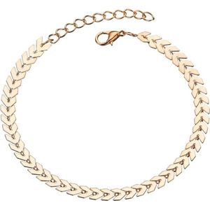 Fako Bijoux® - Enkelbandje - Enkelsieraad - Arrow - Goudkleurig
