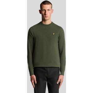 Lyle & Scott - Mid Knits Lambswool Blend - Trui - Groen - Ronde Hals