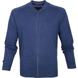 Casa Moda - Vest Zip Blauw - Heren - Maat L - Regular-fit