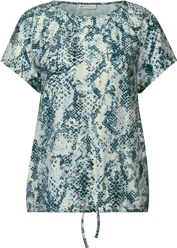 STREET ONE - Blouse - Petrol - Blouseshirt - Dierenprint