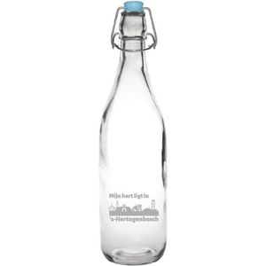 Gegraveerde glazen karaf Den Bosch