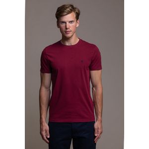 Katoenen T-Shirt - Donker rood - Maat XS