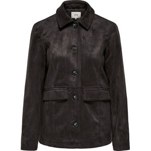 Jacqueline de Yong Jas Jdyparker Faux Suede Jacket Otw Yfm 15361100 Chocolate Torte Dames Maat - S