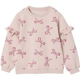 Vertbaudet - Kersttrui - Meisjes - Ronde Hals - Glitterhartjes - Lange Mouwen met Ruches