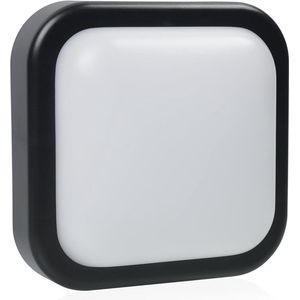 Smartwares - Zwart vierkante wandlamp - LED - 19,5 x 19,5