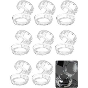 Gasfornuis Knop Beschermhoes - 8 Stuks - Universele - Kunststof Knop Deksel - Geschikt Voor Gasfornuis, Gas/Elektro Fornuis, Elektrische Oven, Inductie Fornuis, Gas Bbq, Kookplaat - Keukengereedschap - Veiligheid Van Kinderen - 6.5x6.5x4cm