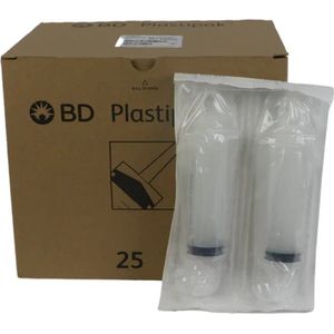 BD Plastipak injectiespuit 100ml 3-delig met cathetertip 25 stuks (300605)