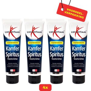 4x - Lucovitaal Voetcrème Kamfer Spiritus 4x 75 ml - Voordeelverpakking!