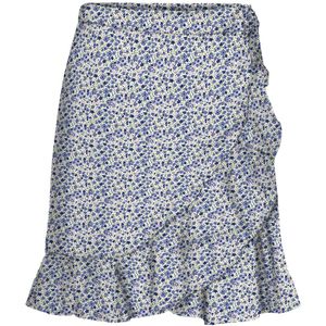 Vero Moda Rok Vmhenna Wrap Short Skirt Exp Ga 10251553 Birch/blue Bella Dames Maat - M