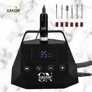 CACCIO®Premium 2.0 Nagelfrees- Nagelvijl Elektrische - Elektrische Nagelfrees - Nagels-65W-Zwart- Elektrische Nagelvijl -HD Touchpad-Inclusief 6 bitjes-Licht Handstuk - Manicure/Pedicure Voeten en Handen - Manicureset voor nagels - Acrylnagels