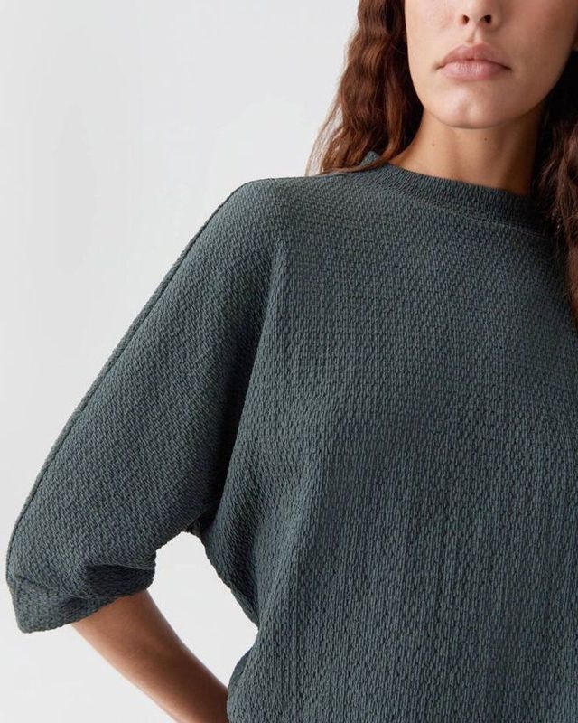 Opus - Top - Donker Groen - Korte Mouw