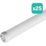 V-TAC - VT-1221 - LED T8 Glazen Buis - Wit - 18W - 1850 Lumen - 4000K - 120CM - Set van 25