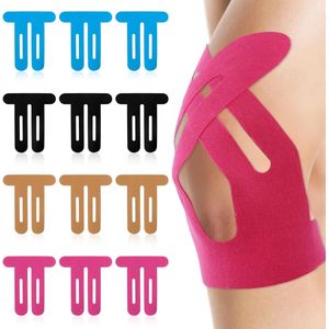 Gsedaox- Kinesiologie Tape- Voor Kniepijnverlichting, Spierondersteuning en Stabiliteit- 12 Pack- Blauw/Zwart/Roze/Beige