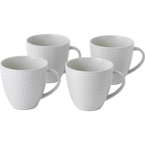 Royal Doulton - Gordon Ramsay Maze White Mokken Set 375ml 4delig