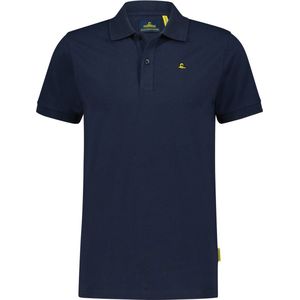 NOMAD® Polo Piqué Heren | Donkerblauw | S | Comfortabel | Polo Shirt Rib kraag en manchetten | Klassieke sluiting met 2 knopen