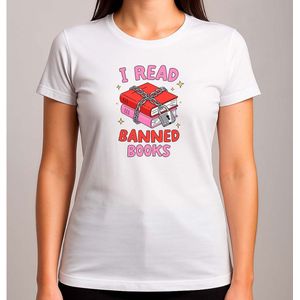 I Read Banned Books - T Shirt - Funny - Sarcasm - GoodVibes - GoedeVibes - SoCute - ZoLief - CutieVibes - Schattig