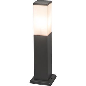 QAZQA Malios - Moderne Staande Buitenlamp - Staande Lamp Voor Buiten - 1 Lichts - H 450 Mm - Wit