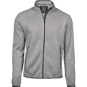 Tee Jays Heren Gebreide Outdoor Fleece Jacket (Grijze Melange)
