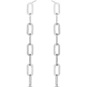 Casa Jewelry Oorhangers Paperclip - Zilver