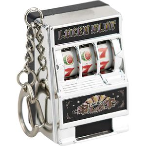 Ainy - Lucky Casino Slotmachine sleutelhanger met sleutelringen | gokkast | speelautomaat | gokautomaat | fruitautomaat | fruitmachine | geluksbrenger sleutelhangers ring volwassenen accessoires