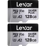 Lexar - Silver Plus Micro SD Kaart - 128GB - UHS-I - A2 - V30