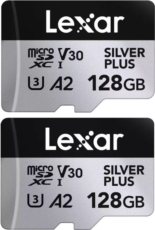 Lexar - Silver Plus Micro SD Kaart - 128GB - UHS-I - A2 - V30