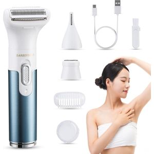 3-in-1 Elektrisch Scheerapparaat voor Dames - Pijnloze Ladyshaver voor Gezicht, Armen, Benen, Oksels en Bikinilijn