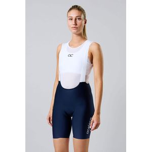 Acelera Intermediate Fietsbroek Dames met Zeem Navy Blauw - Wielrenbroek - Wielerbroek - Mountainbike - Bibshort - Spinning - Fietskleding - Koersbroek - Kort - Bretels - Maat XS