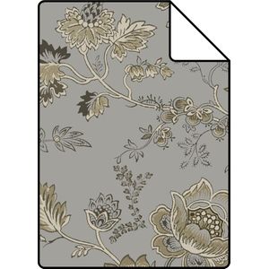Proefstaal Origin Wallcoverings behang bloemen taupe grijs en bruin - 26,5 x 21 cm - 326125-S