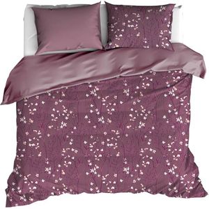 De Witte Lietaer Violetta Dekbedovertrek - Tweepersoons - 200x200/220 cm - Heather Rose