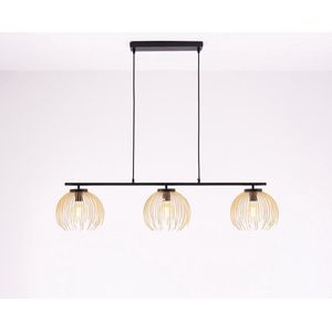 Hanglamp Jelly - zwart goud - 3xE27 - 3lichts - 120cm