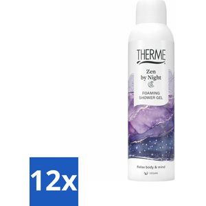 Therme - Zen by Night - Schuimende Douchegel - Verfrissend - Verzorgend - 200ml - Voordeelverpakking - 12 stuks