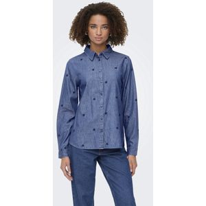 Jacqueline de Yong love l/s embr shirt wvn dia 15363999 medium blue denim
