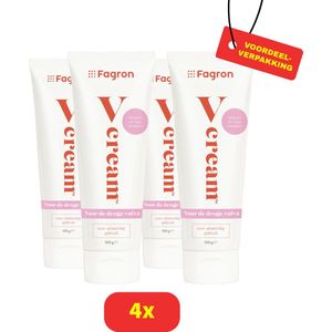 Fagron V-Cream - Voor de Droge Vulva - 4 x 100g Voordeelverpakking