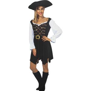 Piraten kostuum dames - 3-delig - Maat 44/46 - Carnavalskleding Vrouw