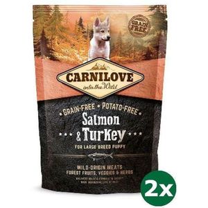 2x12 kg Carnilove salmon / turkey puppies large breed hondenvoer