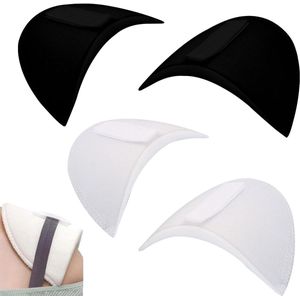 Schoudervullingen 4 paar voor dames en heren met klittenband - Herbruikbare schouderpads voor verschillende schoudervormen - Geschikt voor blazers, jassen, mantels en colberts