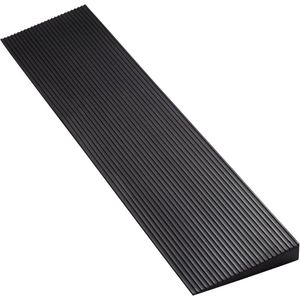 Rolstoelhelling en Drempelhelling van Rubber - 4 cm Hoog en 90 cm Breed Oprijplaat voor Rollators, Kinderwagens en E-scooters