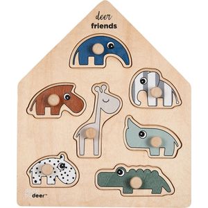 Done by Deer Peg puzzle Deer friends Colour Mix Deer friends Colour Mix