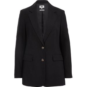 WE Fashion Dames regular fit blazer van linnenmix