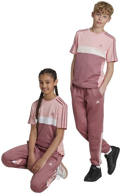 Adidas - Tiberio 3 Stripes - Fleece Joggers - Roze - 9-10 Jaar