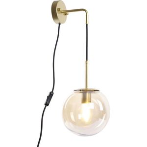 Wandlamp binnen Else 1-lichts - Amber glas - Wandverlichting voor binnen