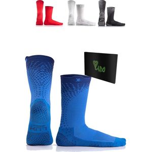 LUX Performance Blauw - Gripsokken voetbal - Anti slip sokken - Tennissokken- Sportsokken - Wandelsokken
